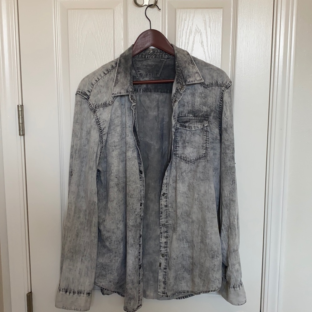 Calvin Klein denim wash shirt